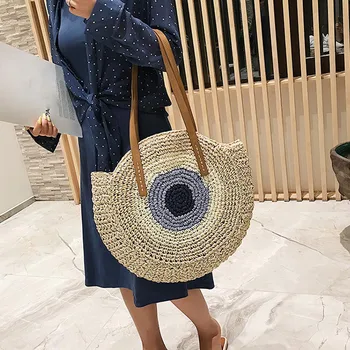 

messenger bags vintage bag New Straw Woven Temperament Woman bag Casual Style Shoulder Bag Shopping Bag сумка через плечо