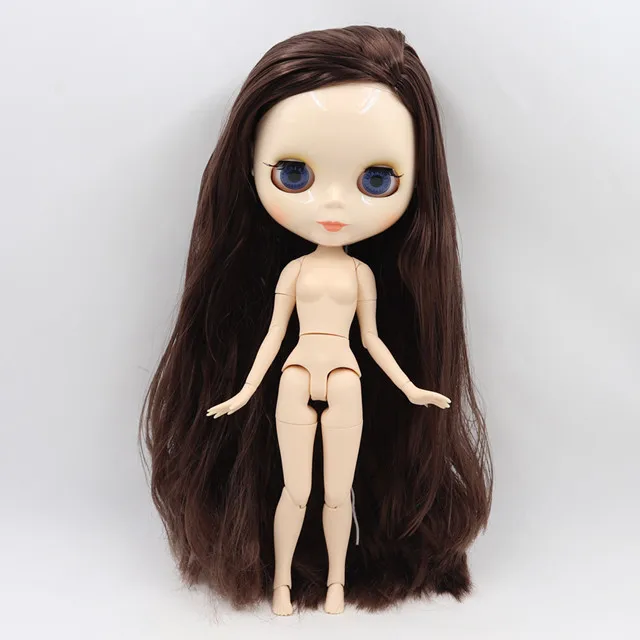 Ледяная фабрика Blyth кукла 1/6 BJD индивидуальные обнаженные тела с белой кожей, глянцевое лицо, подарок для девочки, игрушка - Цвет: BL0222 nude