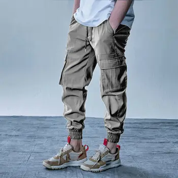 

US Men Ribbons Color Block Black Pocket Cargo Pants Harem Joggers Harajuku Sweatpant Hip Hop Trousers 2020 Preserve Sales