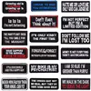 DIY Black White Words Letter Patches For Clothing Embroidered Badge Rock Hippie Iron On Clothes Sticker Badge Appliques Stripes ► Photo 1/6