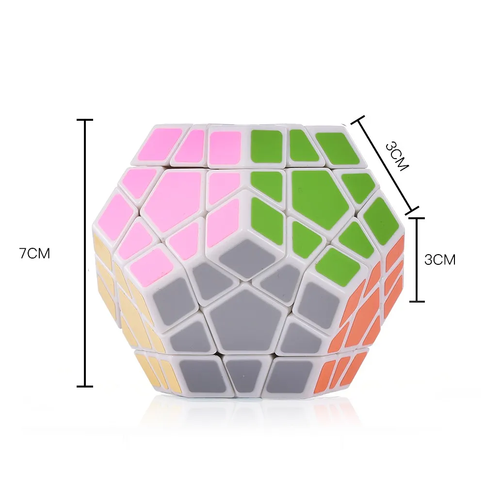 Megaminx Скорость Куб магический куб Dodecahedron наклейки в форме Куба головоломка куб для начинающих детей T2902