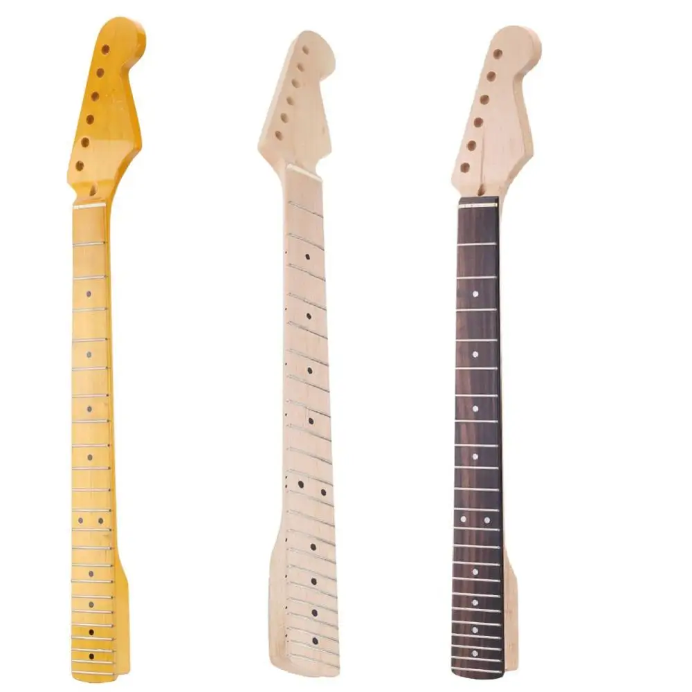 

2019 New 22 Fret Yellow/ Wood color Gloss Maple Guitar Neck Maple Fingerboard with Dot for ST FD Electric Guitar Replacement​