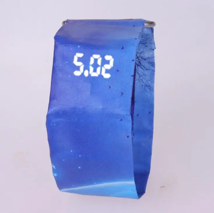 Модные креативные часы бумажные часы для женщин и мужчин светодиодный цифровые часы водонепроницаемые часы бумага ремешок электронные спортивные часы