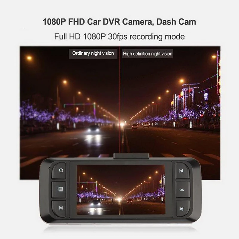 Автомобильный Семья портативный автомобильный DVR Камера 2," 1080 P Full HD видеокамера авторегистратор 148 градусов Широкий формат WDR с функцией ночного видения Dash Cam