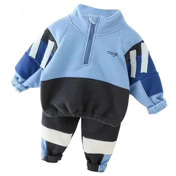 

Toddler Boys Hooded Sweatshirt Clothing Set Fashion Baby Boy Casual Tracksuit Spring Autumn Boys Girls Clothes Suit 1-4 Year