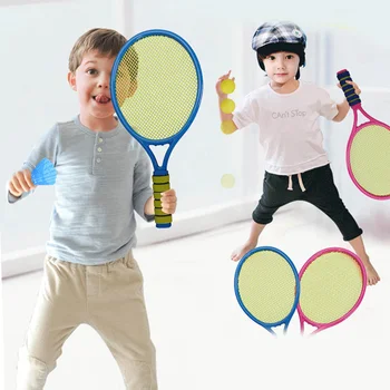 

Doolland Kids Tennis Racket Play Set 2 Matching Balls Outdoor Exercise Children's Fitness Equipment For 2 Person Tennis Matches
