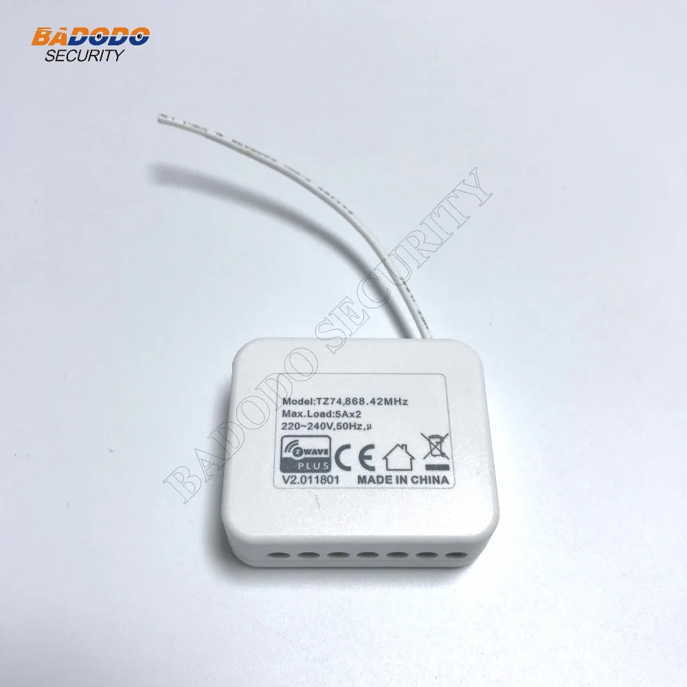 Умный дом автоматизация Z Wave Plus одиночное реле большой силовой вставной модуль управления освещением TZ74 868 МГц/908 МГц