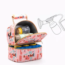 Couche culotte Portable, biberon de lait d'alimentation pour bébé, chauffe biberon, isolant, refroidisseur, Double couche, fourre tout, sac à dos suspendu 
