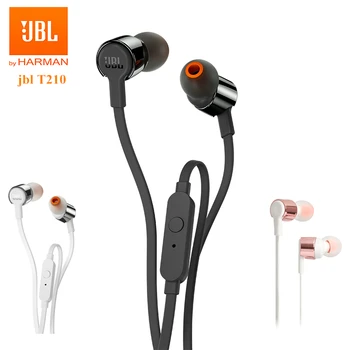 

Original JBL T210 3.5mm Wired Earphone Stereo Bass Music Sports Headset 1-Button Remote Hands-free Call for Android/IOS phones