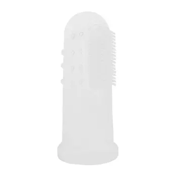 

Hot 1Pc Soft Transparent Safe Baby Kids Silicone Finger Toothbrush Gum Brush For Baby Cleaning tooth Massage New Sale