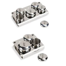 Горячая 3/5 шт Маникюрный стакан для жидкости акриловый порошок Отдельные контейнеры с крышкой из нержавеющей стали Органайзер лоток с кистью для ногтей