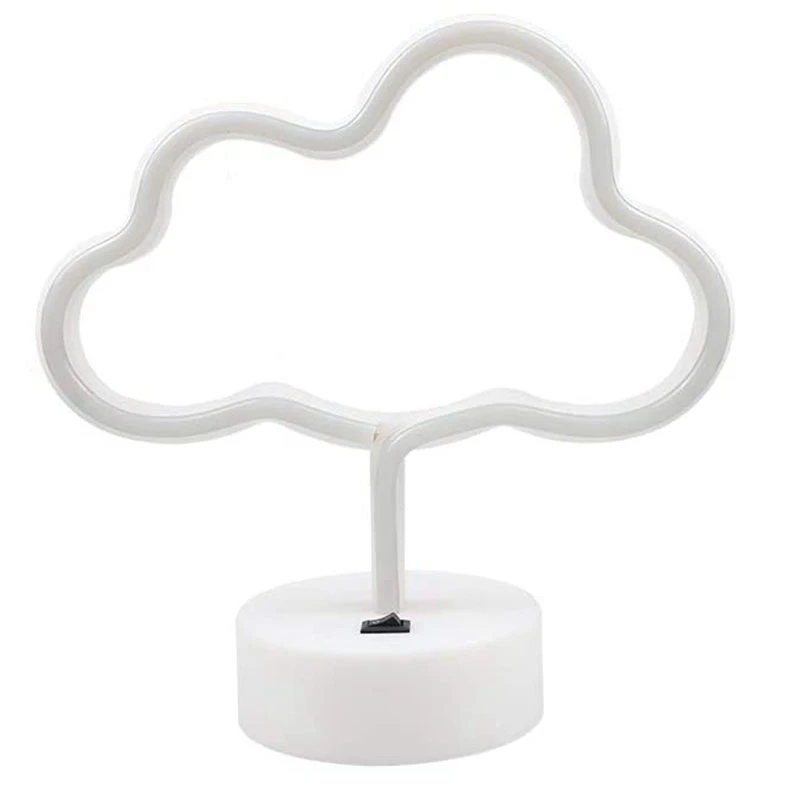 LED Warm White Neon Cloud Decoration Light Battery &amp USB Powered Night Party Children's Room | Освещение