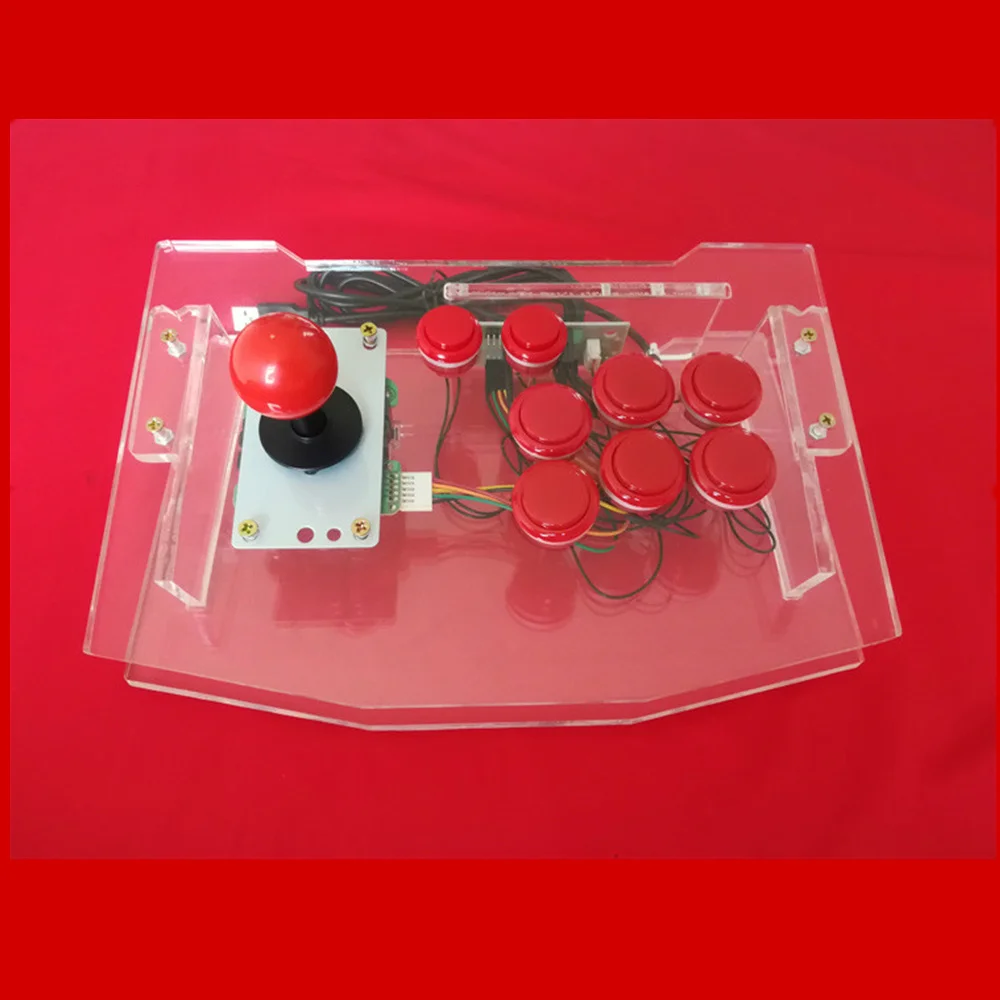 Arcade Joystick game Buttons USB Fighting Stick Joystick Gaming Controller Gamepad Video Game For PC Consoles - Цвет: Красный
