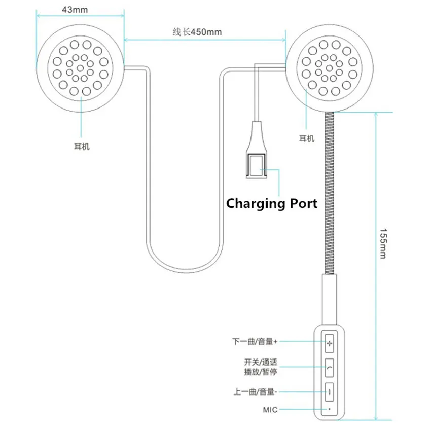 Handsfree мотоциклетный шлем Bluetooth автоматический ответ CSR5.0 EDR наушники плата микрофона велосипедный головной убор динамик для наушников Музыка