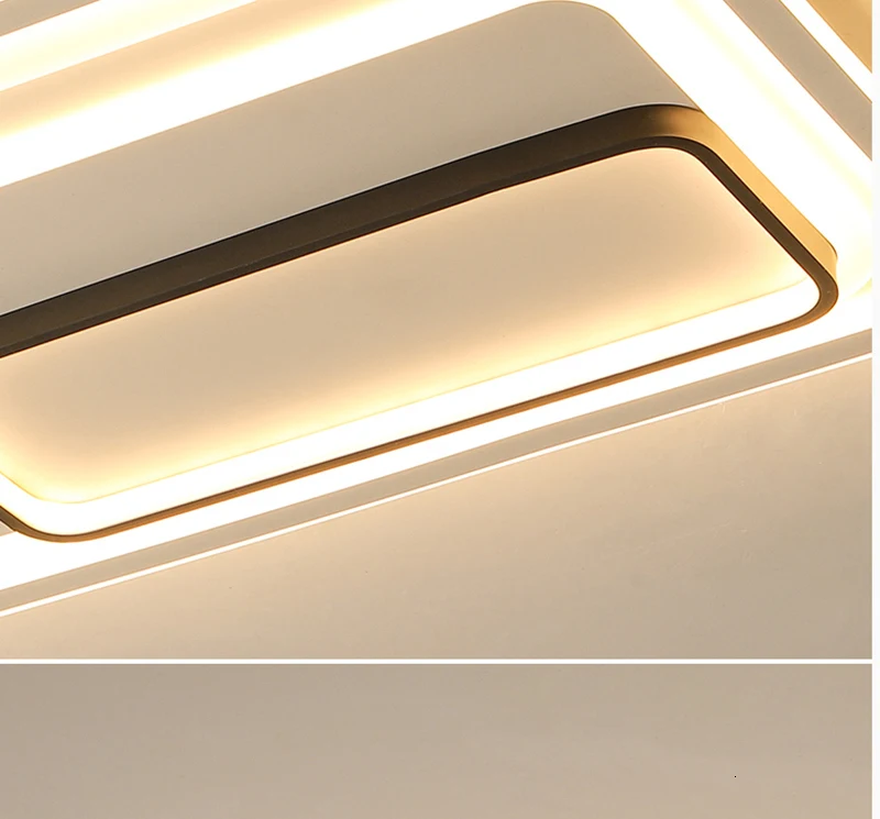 Люстра для гостиной, спальни, AC85-265V, прямоугольная квадратная ультратонкая Потолочная люстра для дома
