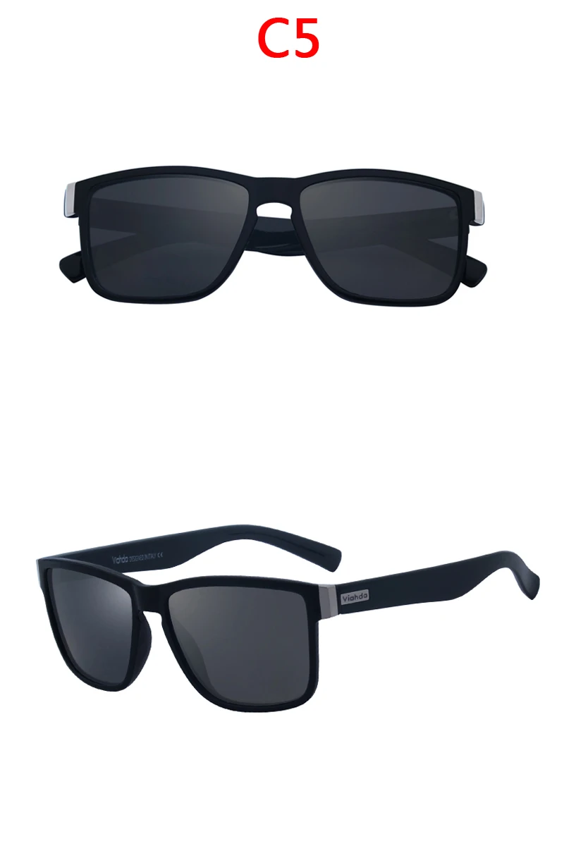 Мужские классические Поляризованные солнцезащитные очки, мужские спортивные очки для рыбалки, зеркальные очки Spuare, UV400, защита для мужчин, зеркальные летние UV400