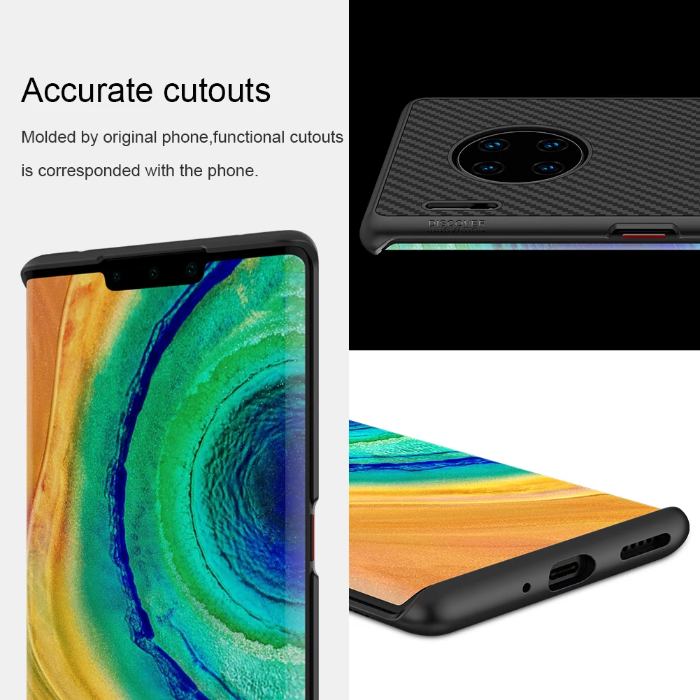 Для huawei mate 30 Pro чехол NILLKIN из синтетического волокна Жесткий карбоновый PP пластиковый задний Чехол для huawei mate 30/mate 30 Pro чехол s
