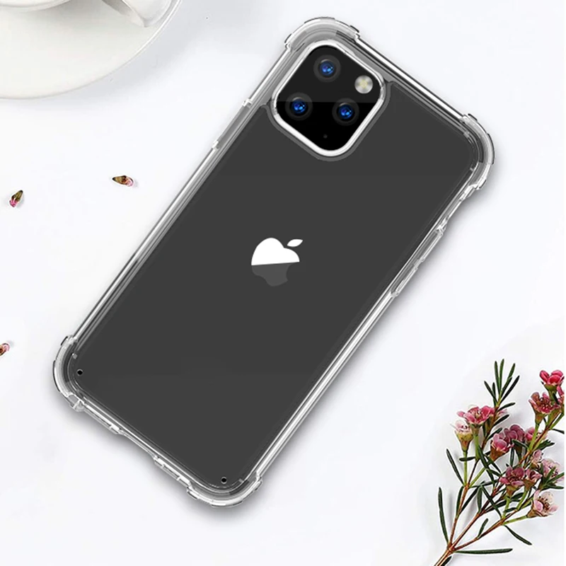 Мягкий силиконовый чехол-бампер с подушкой безопасности для IPhone X10, 6, 6s plus, прозрачный чехол для IPhone 11 Pro, XS, Max, чехол для IPhone XR, 8, 7, 6s
