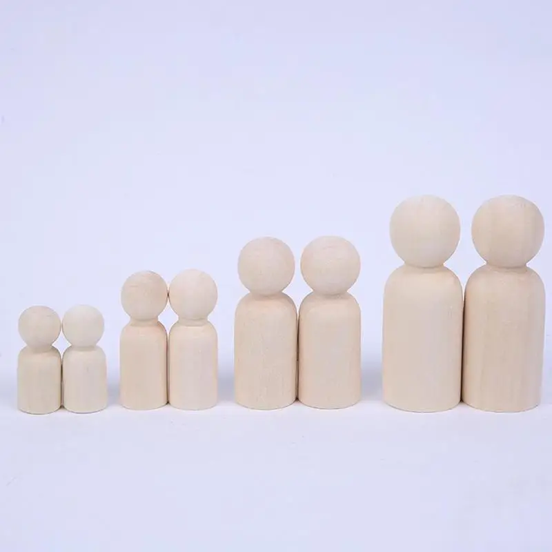 DIY деревянные поделки Незаконченный Деревянный Рисунок семья мужчины и женщины