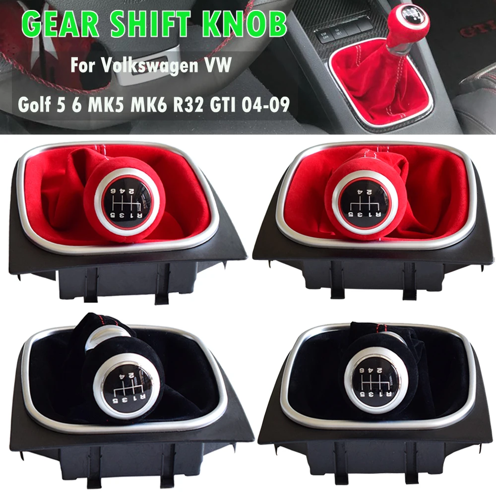Speed Gear Shifter Knob For Volkswagen Vw Golf 5 6 Mk5 Mk6 R32 Gti Car