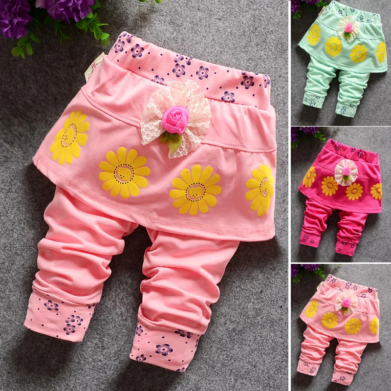 

IENENS 0-2Y Trend Girls Slim Straight Trousers Toddler Cute Infant Girl's Casual Culotte Kids Baby Children Cotton Culotte