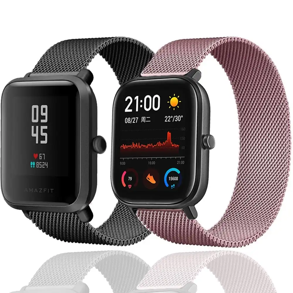 mm Correias Para Xiaomi Huami Amazfit Gts 2 Gts2 Mini Gtr 42mm Relogio Inteligente Milanes Pulseiras Magneticas Para Amazfit Bip Bip Lite S Acessorios Inteligentes Aliexpress