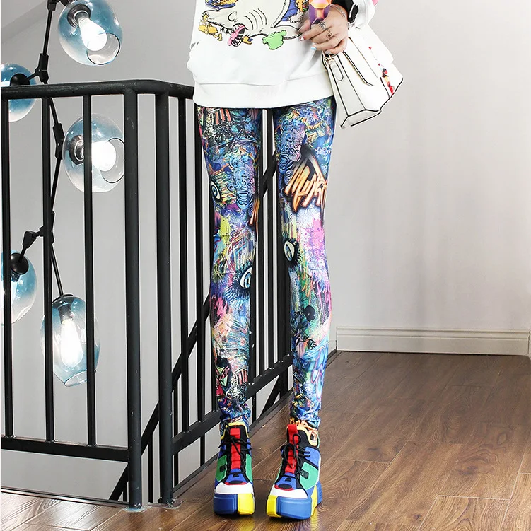 DOIAESKV Fashion Leggings Sexy Casual and Colorful Leg Warmer Fit Most Sizes Leggins Pants Trousers Woman's Leggings thermal leggings