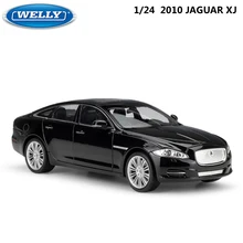 WELLY Модель автомобиля 1:24 Литой автомобиль игрушки Классический 2010 JAGUAR XJ высокий симулятор автомобиля металлический сплав игрушка автомобиль для детей Коллекция подарков