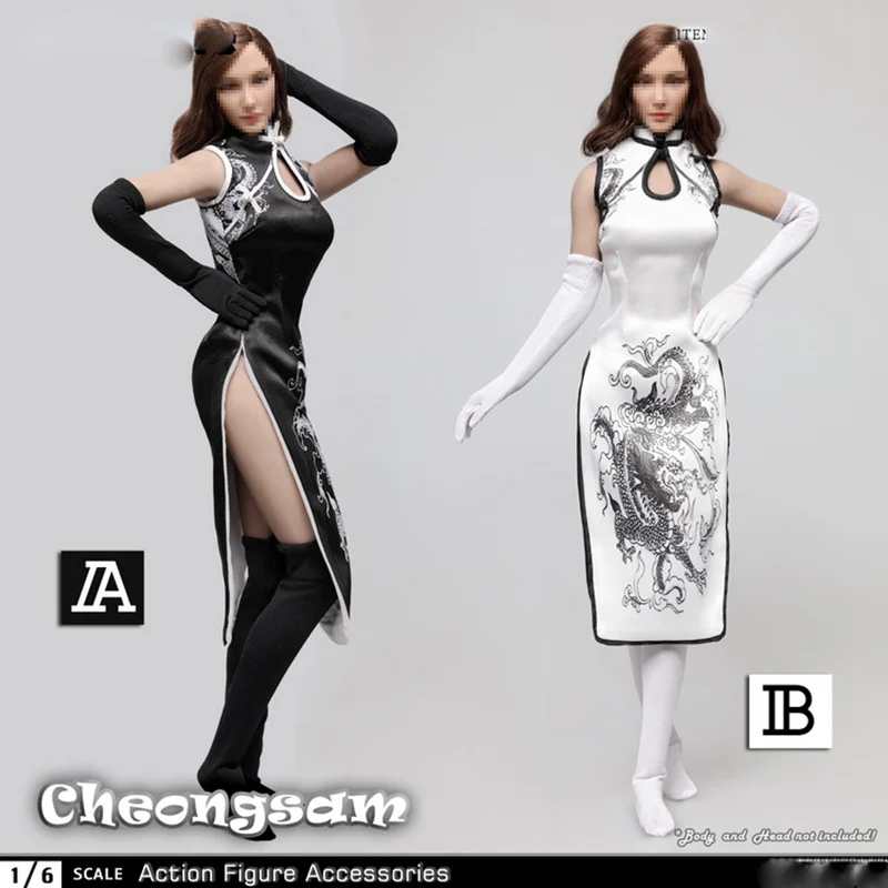 1-6-scale-collectible-figurine-clothes-accessories-12-female-figure-doll-dragon-cheongsam-dress-suit-doll-not-included