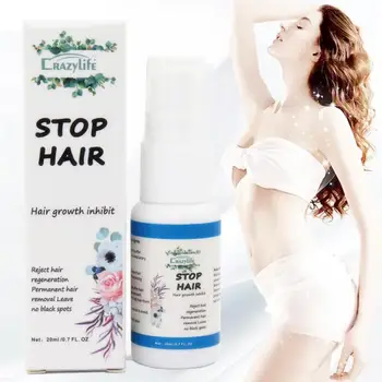 

20ML Powerful Permanent Painless Hair Removal Spray Stop Hair Growth Inhibitor Shrink Pores Skin Smooth Repair Essence TSLM2