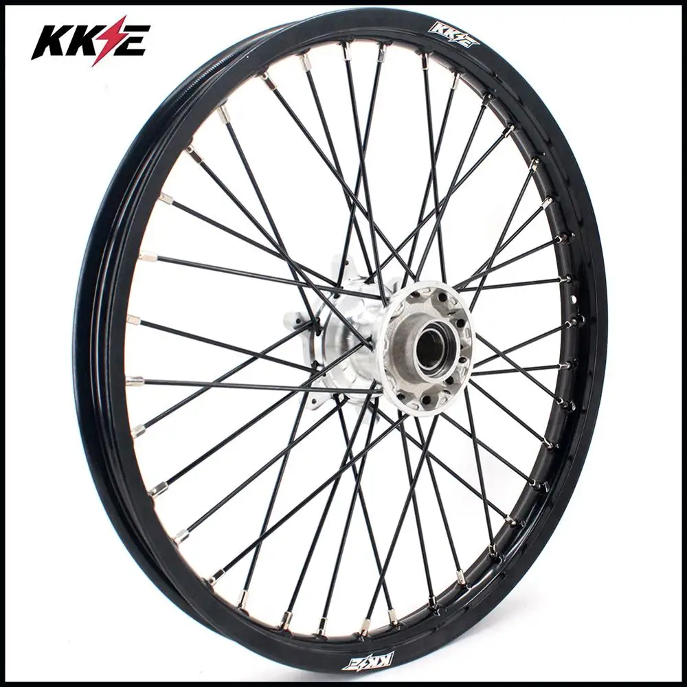 KKE 21/19 литье MX грязи велосипеды диски набор для HUSQVARNA TE TC FE FC 125 250 350 450- черный спиц