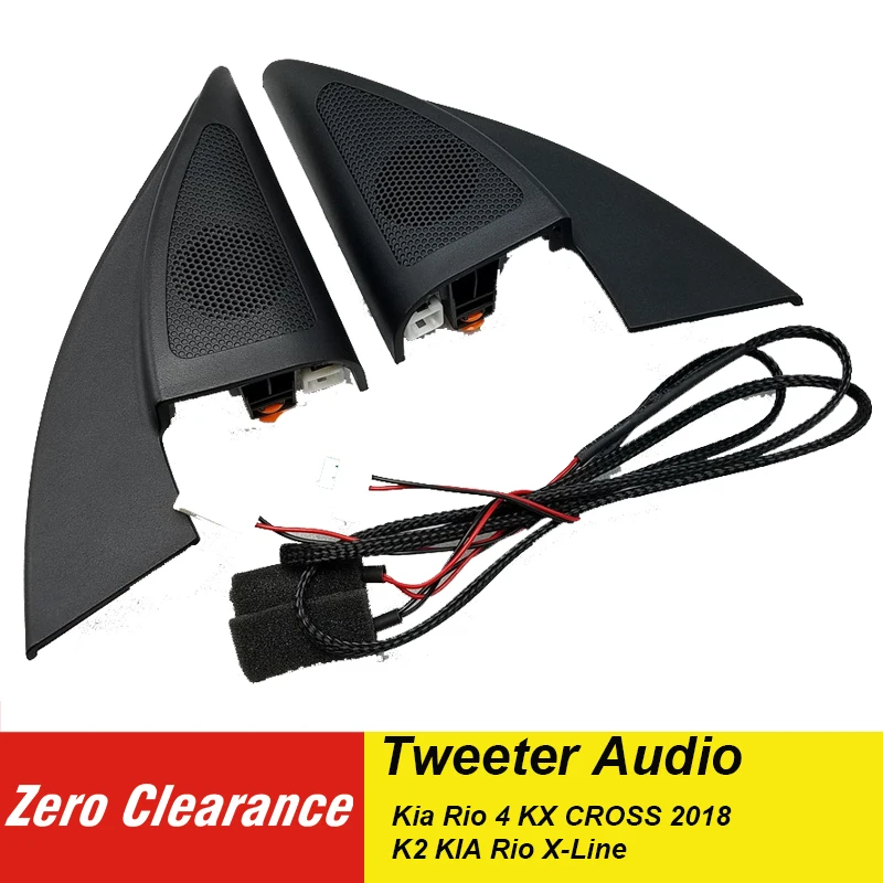 

ZC Tweeter Audio 87650 87660 For Kia Rio 4 KX CROSS 2018 K2 KIA Rio X-Line Triangle Head Drive speakers tweeter Horn audio Wire
