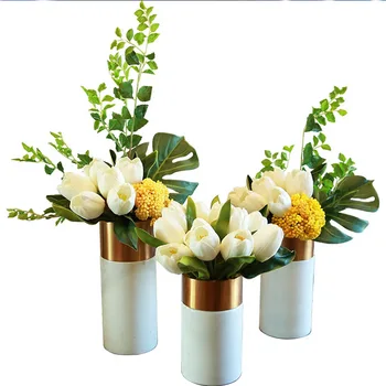 

Simple European Style Marble White Vase Living Room Model Room Flower Modern Home Decoration Creative Decoration Terrarium