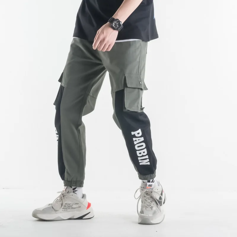 

INS Super Fire Pants Men's Popular Brand Loose Bib Overall Beam Leg Korean-style Trend Casual Pants
