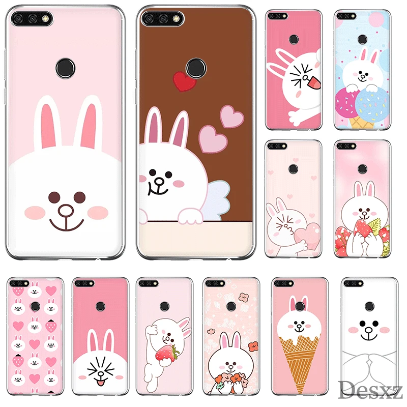 

Mobile Phone Case For Huawei P Smart Z Plus P30 P20 P10 P9 P8 Lite Pro Hard Cover Line Friends Cute Shell