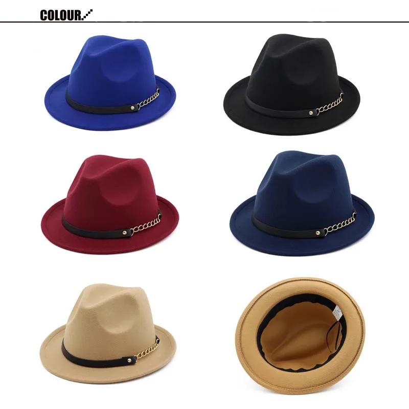 PCFDDR классическая черная шляпа осень и зима стиль шерстяная шляпа для мужчин и женщин Британский джаз шляпа темперамент вьющиеся шерстяные шляпы