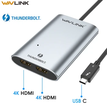 

Thunderbolt 3 Dual HDMI Display Adapter USB C to HDMI Adapter 4K 60Hz Cable Ultra HD Display Type C HDMI for MacBook Windows OS