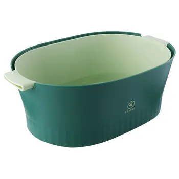 

1 Pc Plastic Strainer Fruit Strainer Drain Basket for Vegetable Double-layer Drain Baskets for Kitchen Home Food Washing