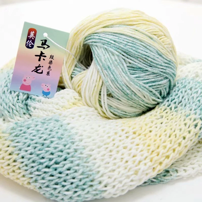 Rainbow Cotton Yarn Knitting For Baby Durable Not Distortion Elasticity Easily Corchet Yarn 50g Yarn Aliexpress