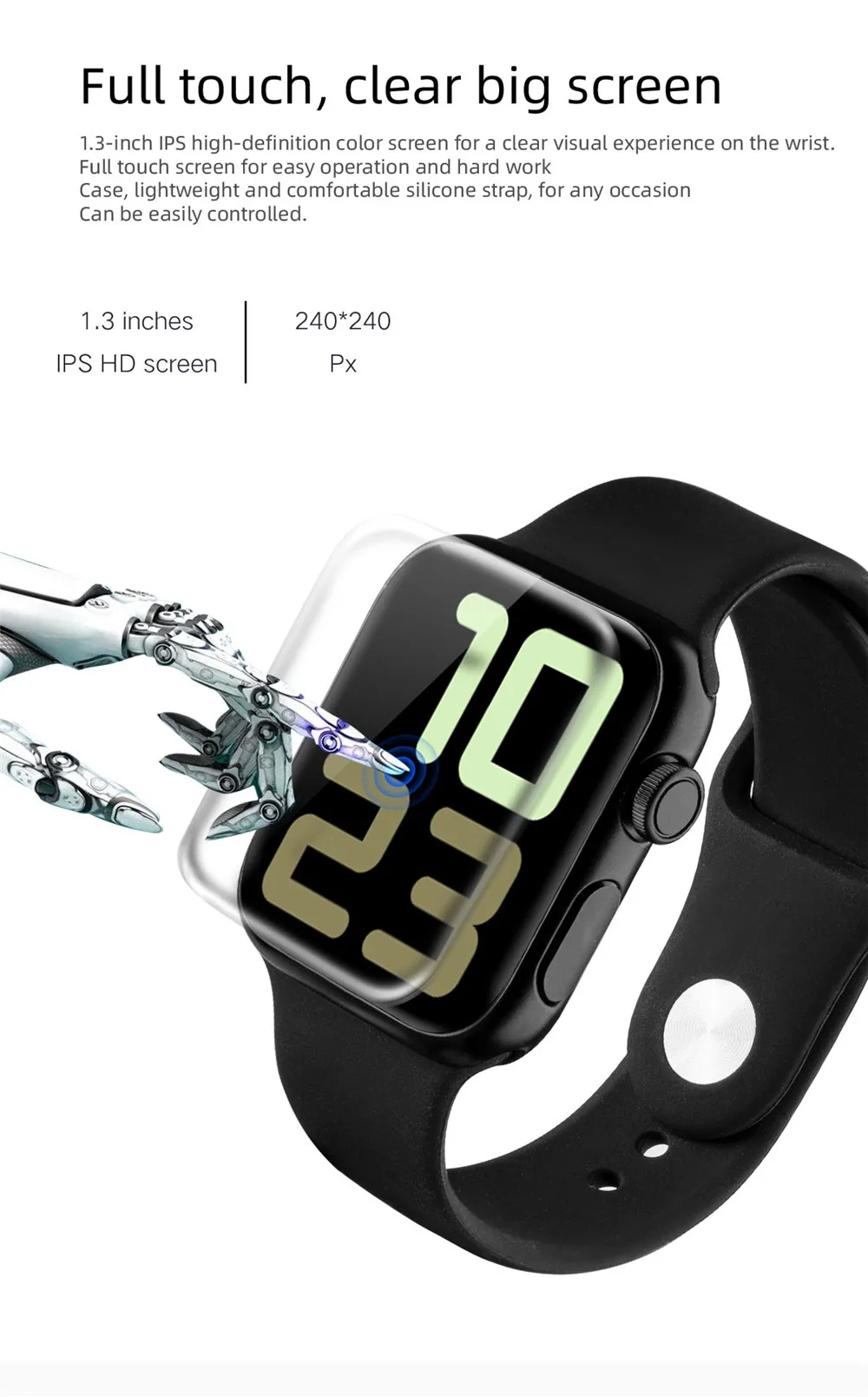 P20 Смарт-часы для мужчин IP68 водонепроницаемый смарт-Браслет Сенсорный сердечный ритм кровяное давление кислородные женские Смарт-часы для Android IOS