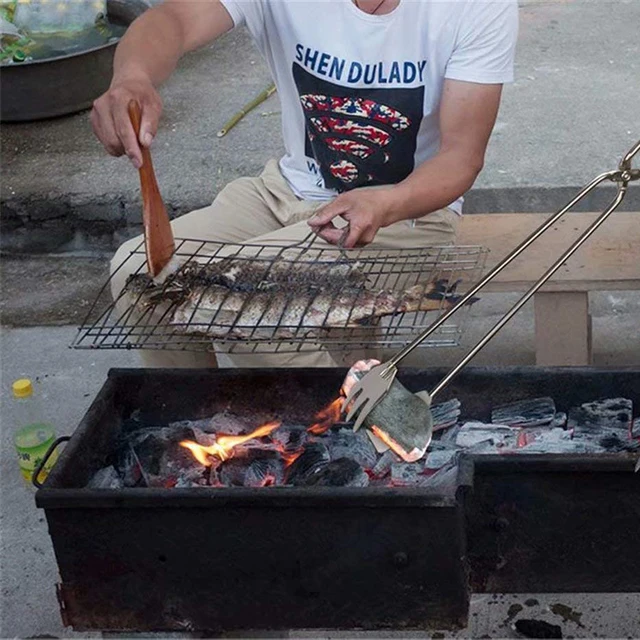 Teenra Barbecue Széncsípés Hosszú Fogantyú Fogók Rozsdamentes Acél Kemence Faszén Saláta Konyhák Eszköz - Image 6