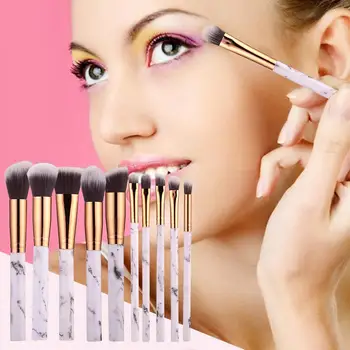 

10pcs Marble Texture Blusher Brush Cosmetic Brush Fashion Makeup Brush Beauty Professional Set
