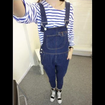 

Women Jumpsuits New Autumn 2019 Dark Denim Overalls Loose Thin Ms Han Edition Pants Wholesale LS638