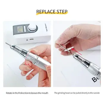 

EU US Electric Nail Drill File Pedicure Set 35000 rpm Portable with Display Rechargeable Nails Sanding Machine
