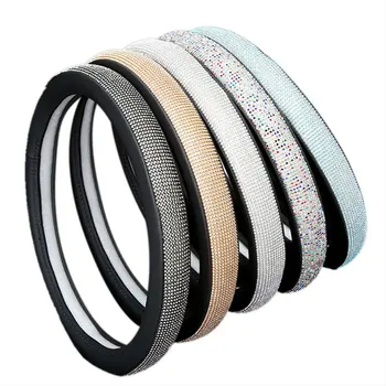 

Car Interior Rhinestone Diamond Car Steering Wheel Set With Drill Car Handle Set Cute Steering Wheel Cover Unisex