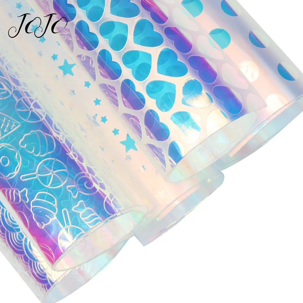1 шт. Прозрачная ПВХ ткань JOJO BOWS 22*30 см для рукоделия тисненый лист сделай сам