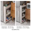 Interspace storage rack Gap shelf pulley mobile kitchen toilet gap rack bathroom storage rack fridge side seam finishing rack ► Photo 2/6