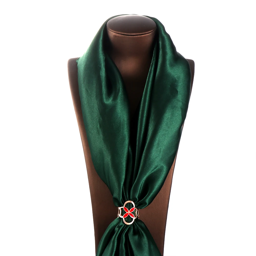 2020 Hot Sales Women Shiny Rhinestone Inlaid Flower Scarf Ring