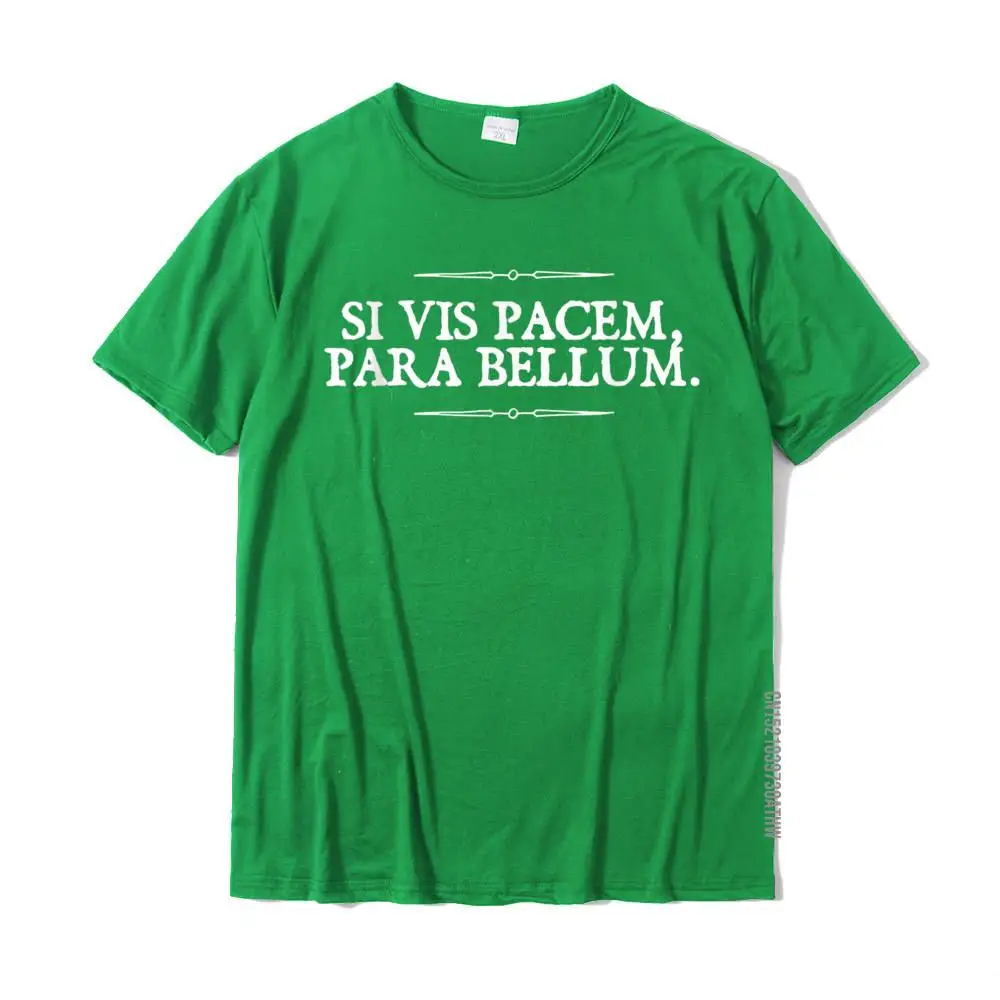 Men Fashion Casual Tops & Tees O Neck Father Day Pure Cotton Tshirts Unique Short Sleeve Comics Tee Shirts Top Quality Si vis Pacem Para Bellum If you want Peace Prepare for War__MZ19581 green