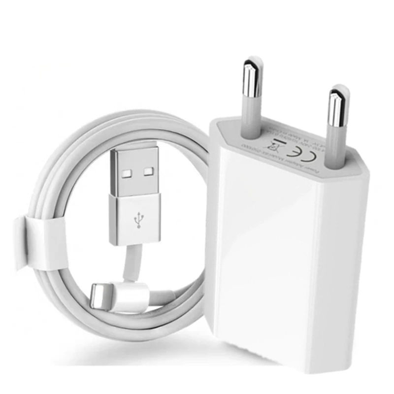 1 м 2 3 USB кабель для зарядки EU штекер зарядное устройство iPhone 6S 6 7 8 Plus X XR XS 11 Pro Max 5S SE